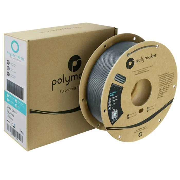 Пластик для 3D-принтера Polymaker PETG 1,75mm 1kg DARK GREY (PB01056) (UA)