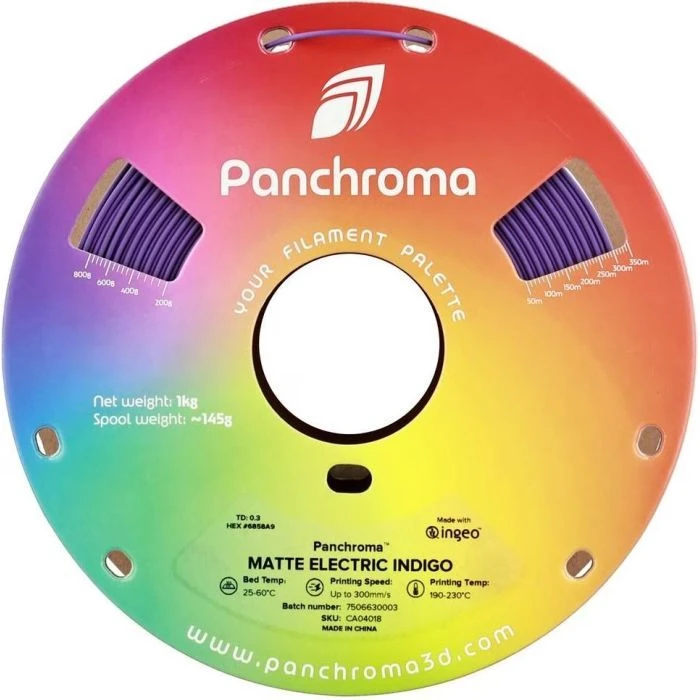 Пластик для 3D-принтера Polymaker PLA PANCHROMA MATTE 1,75mm 1kg ELECTRIC INDIGO (CA04018) (UA)