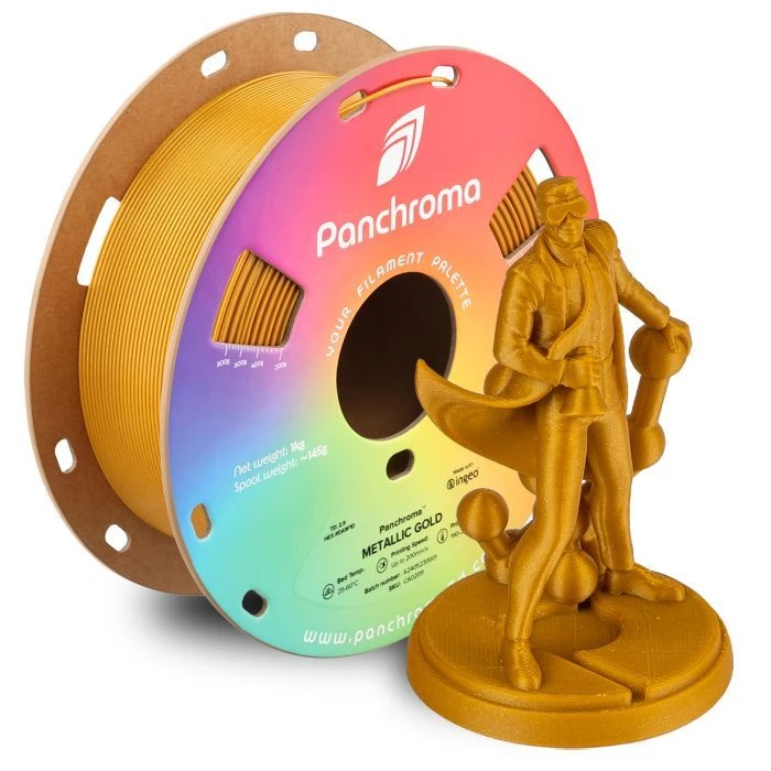 Пластик для 3D-принтера Polymaker PLA PANCHROMA METALLIC 1,75mm 1kg GOLD (CA02011) (UA)