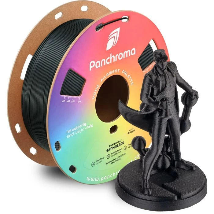 Пластик для 3D-принтера Polymaker PLA PANCHROMA SATIN 1,75mm 1kg BLACK (CA05011) (UA)