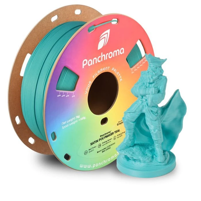 Пластик для 3D-принтера Polymaker PLA PANCHROMA SATIN 1,75mm 1kg TEAL (CA05006) (UA)