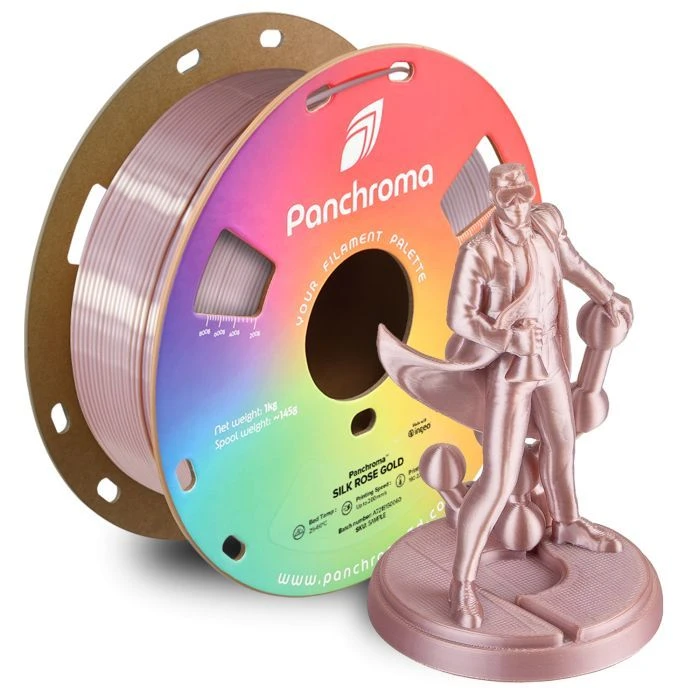 Пластик для 3D-принтера Polymaker PLA PANCHROMA SILK 1,75mm 1kg ROSE GOLD (CA03017) (UA)