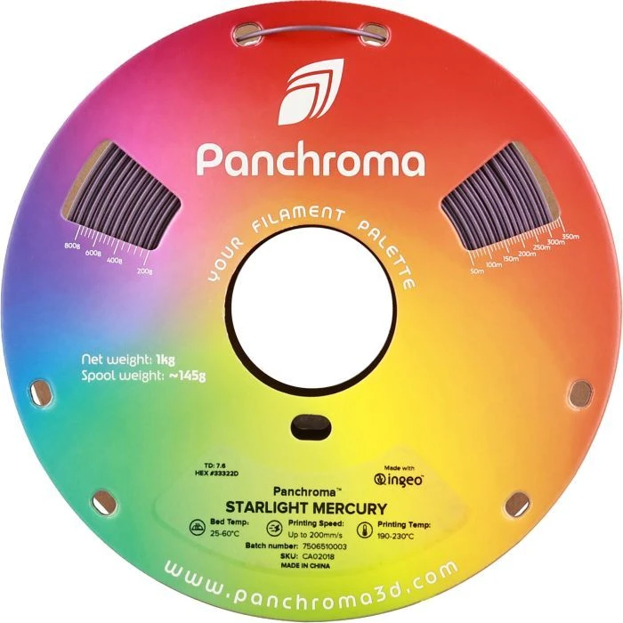 Пластик для 3D-принтера Polymaker PLA PANCHROMA STARLIGHT 1,75mm 1kg MERCURY (CA02018) (UA)