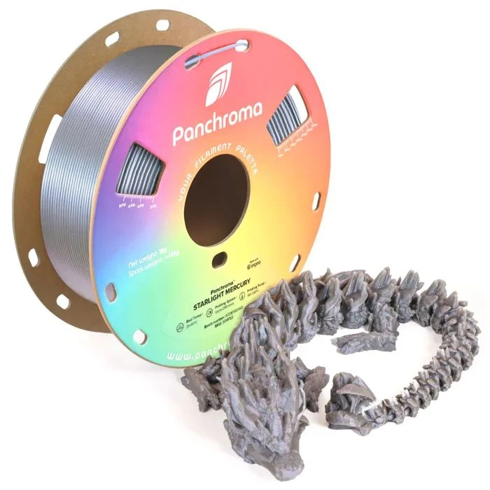 Пластик для 3D-принтера Polymaker PLA PANCHROMA STARLIGHT 1,75mm 1kg MERCURY (CA02018) (UA)