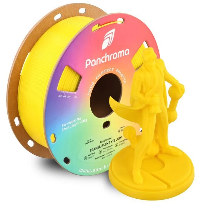 Пластик для 3D-принтера Polymaker PLA PANCHROMA TRANSLUCENT 1,75mm 1kg ЖОВТИЙ (CA02003) (UA)