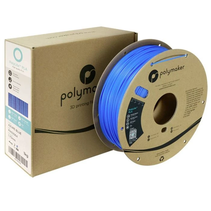 Пластик для 3D-принтера Polymaker PLA POLYLITE 1,75mm 1kg AZURE BLUE (PA02064) (UA)