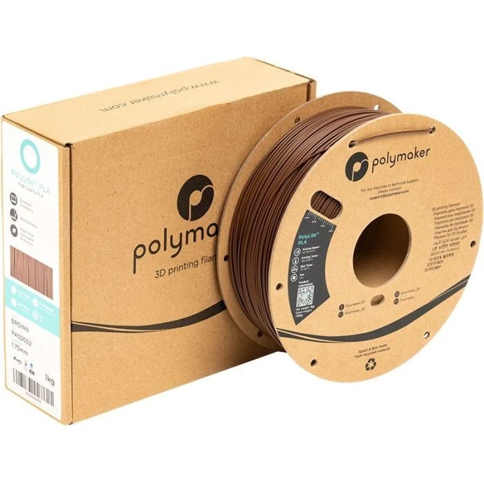 Пластик для 3D-принтера Polymaker PLA POLYLITE 1,75mm 1kg КОРИЧНЕВИЙ (PA02052) (UA)
