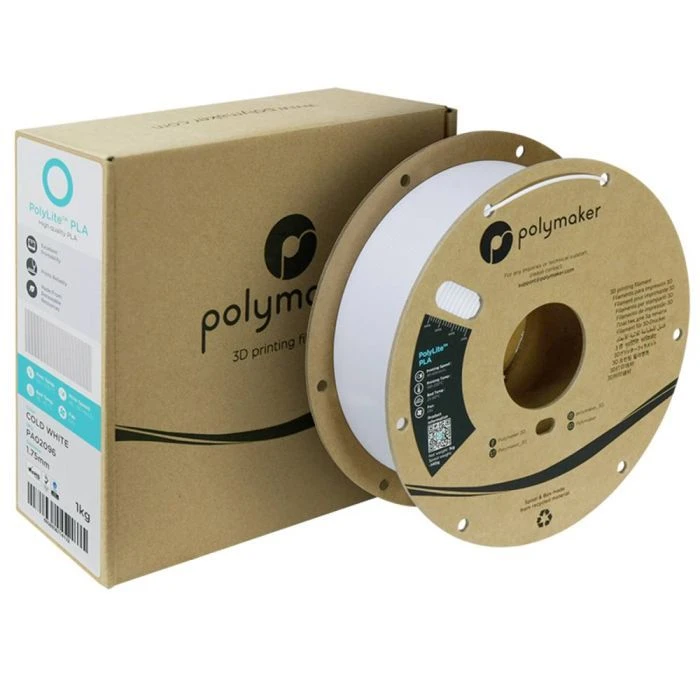 Пластик для 3D-принтера Polymaker PLA POLYLITE 1,75mm 1kg COLD WHITE (PA02096) (UA)