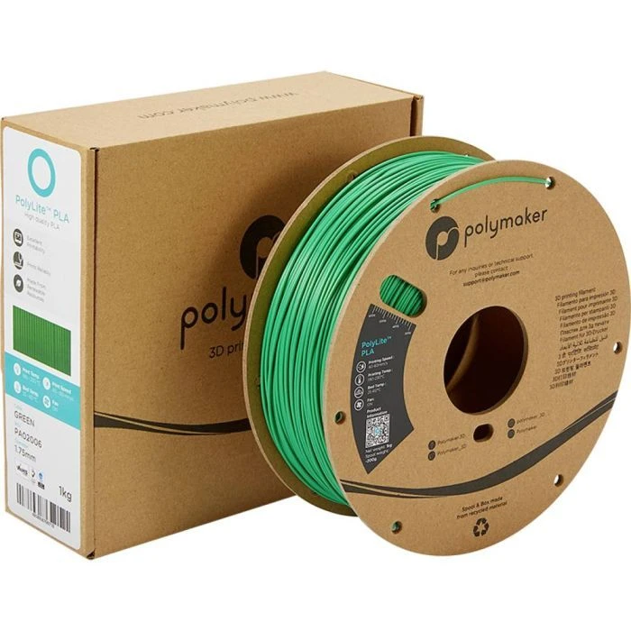 Пластик для 3D-принтера Polymaker PLA POLYLITE 1,75mm 1kg GREEN (PA02006) (UA)