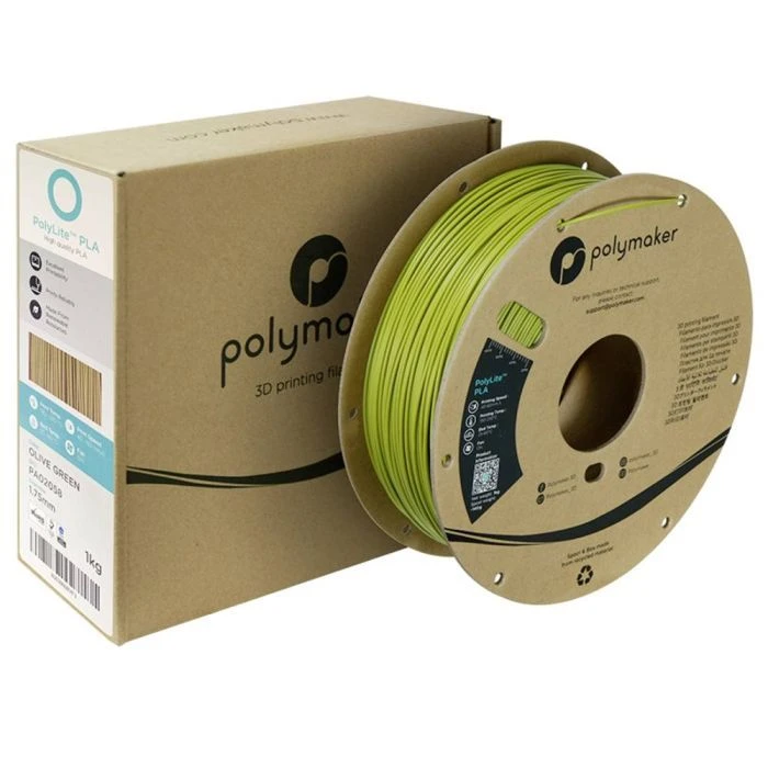 Пластик для 3D-принтера Polymaker PLA POLYLITE 1,75mm 1kg OLIVE GREEN (PA02058) (UA)