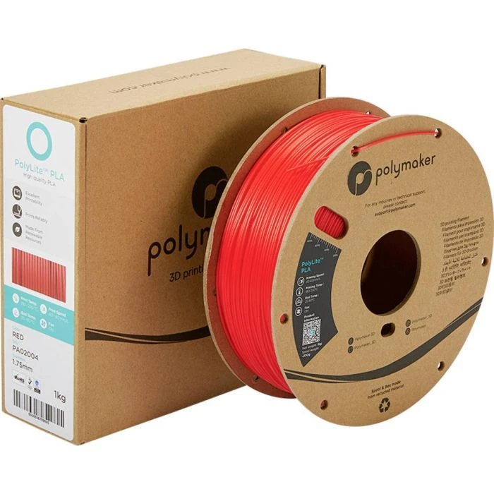 Пластик для 3D-принтера Polymaker PLA POLYLITE 1,75mm 1kg ЧЕРВОНИЙ (PA02004) (UA)