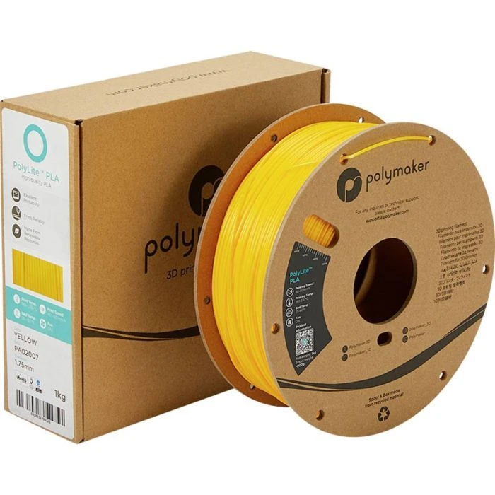 Пластик для 3D-принтера Polymaker PLA POLYLITE 1,75mm 1kg ЖОВТИЙ (PA02007) (UA)