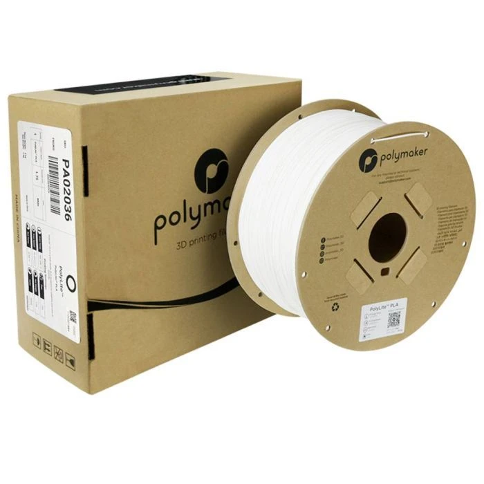 Пластик для 3D-принтера Polymaker PLA POLYLITE 1,75mm 3kg WHITE (PA02036) (UA)