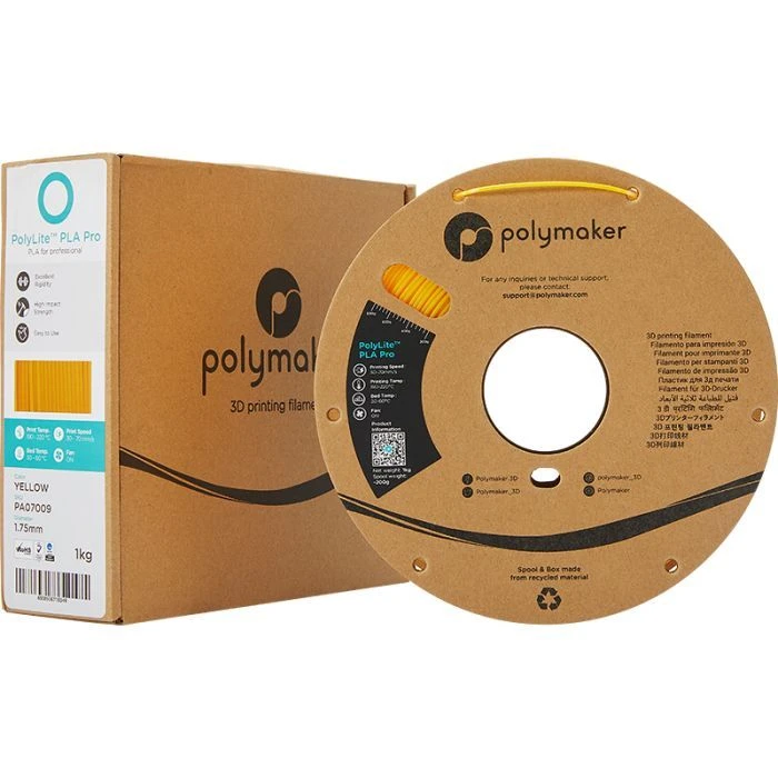 Пластик для 3D-принтера Polymaker PLA POLYLITE PRO 1,75mm 1kg YELLOW (PA07009) (UA)