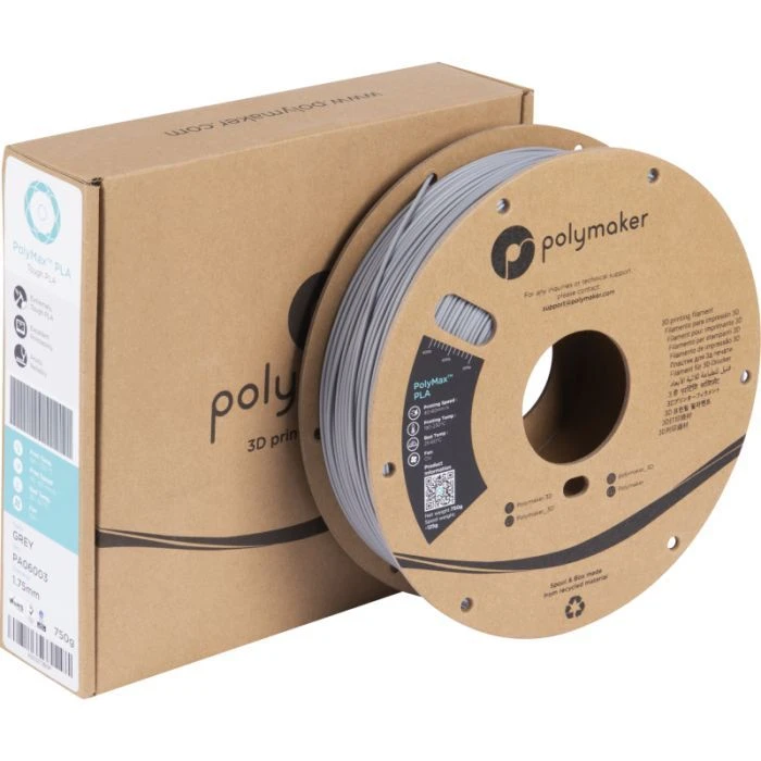 Пластик для 3D-принтера Polymaker TOUGH PLA 1,75mm 0,75kg СІРИЙ (PA06003) (UA)