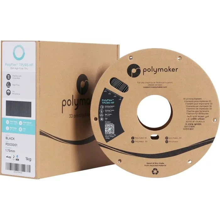 Пластик для 3D-принтера Polymaker TPU-95A HIGH SPEED 1,75mm 1kg BLACK (PD03001) (UA)