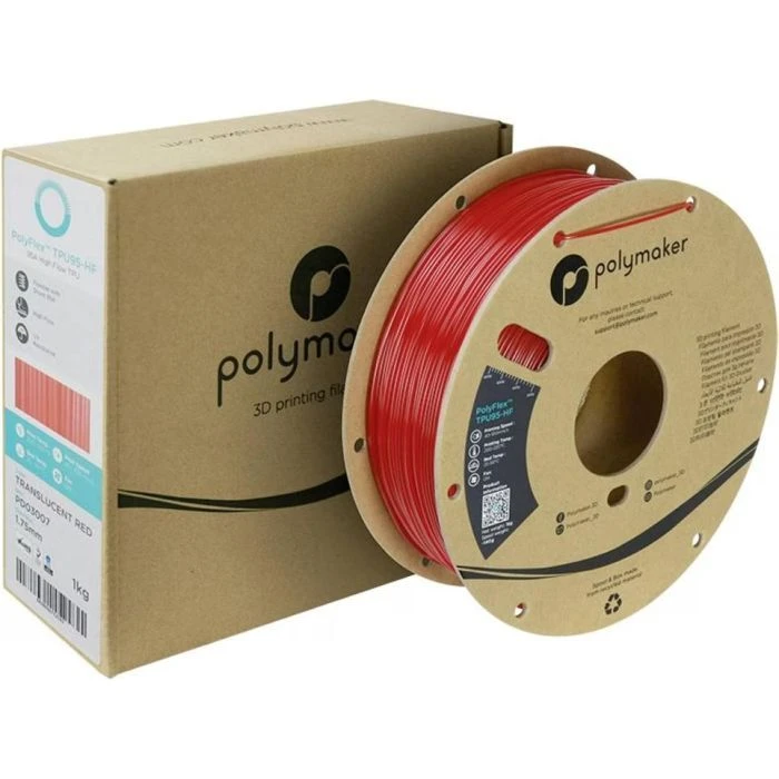 Пластик для 3D-принтера Polymaker TPU-95A HIGH SPEED 1,75mm 1kg TRANS RED (PD03007) (UA)
