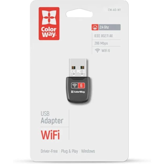 Мережева карта Wi-Fi ColorWay CW-AD-W1 (UA)