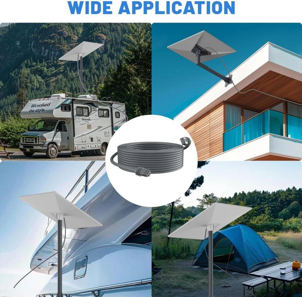 Оптоволоконный кабель Starlink Rectangular Satellite V3 50Ft Бренд: Starlink; Длина, м: 15