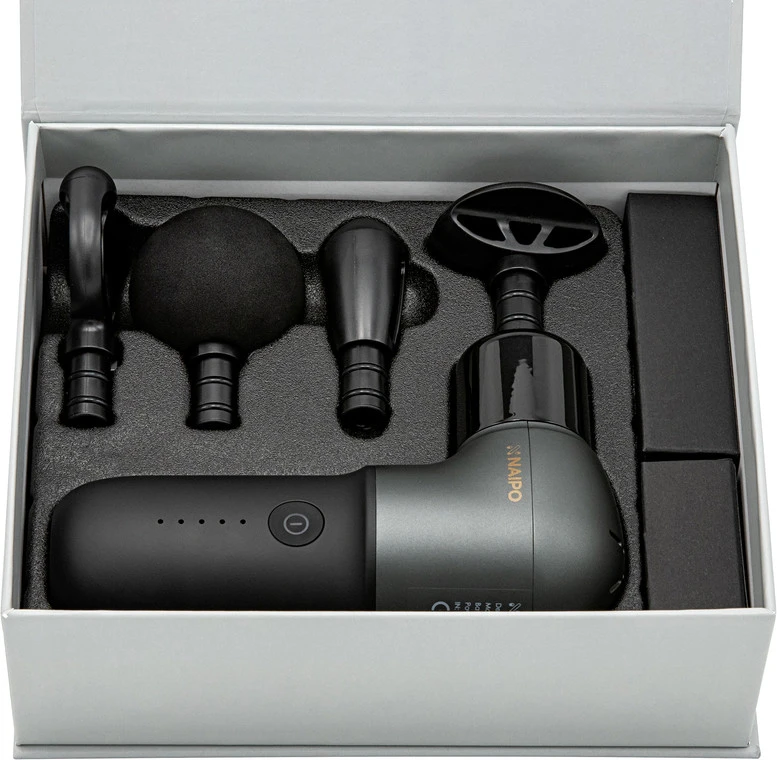Перкуссионный массажер Naipo Mini Massage Gun (4 насадки) Black (MGPC-002) Ручной массажер Naipo MGPC-002 – это