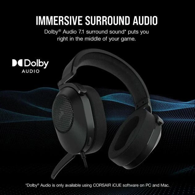 Навушники з мікрофоном Corsair HS65 Surround Carbon (CA-9011270)