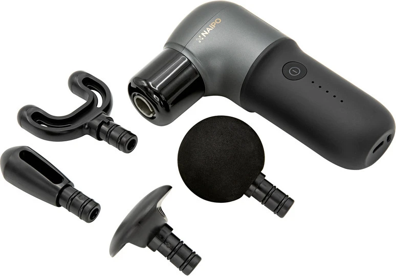 Перкусійний масажер Naipo Mini Massage Gun (4 насадки) Black (MGPC-002)