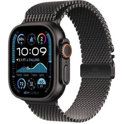 ремешок Apple Milanese Loop Black Titanium Watch 44/45/46/49mm - Medium (MXKG3)
