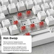 Ajazz AK820 Red Switch USB-C UA White (AK820-R-W) (UA)