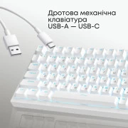 Ajazz AK820 Red Switch USB-C UA White (AK820-R-W) (UA)