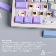 Ajazz Maillard V2 Maillard Switch Wireless/Bluetooth/USB UA Purple/White/Blue (AK980-V2-M-PWB) (UA)