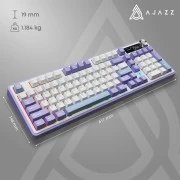 Ajazz Maillard V2 Maillard Switch Wireless/Bluetooth/USB UA Purple/White/Blue (AK980-V2-M-PWB) (UA)