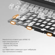 Ajazz Maillard V2 Maillard Switch Wireless/Bluetooth/USB UA Purple/White/Blue (AK980-V2-M-PWB) (UA)