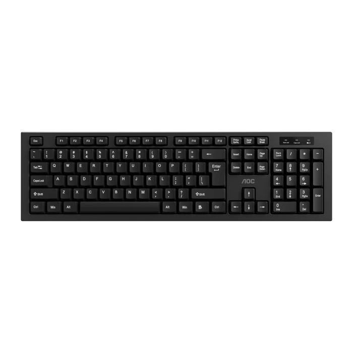 AOC KM210B Wireless UA Black (KM210B/97) (UA) Тип: бездротовий; Конструкція:
