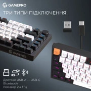 GamePro Asgard Valhalla QLAB Sakura Switch RGB Bluetooth/Wireless/USB-C UA Black (MK160-B-QS-PRO) (UA)