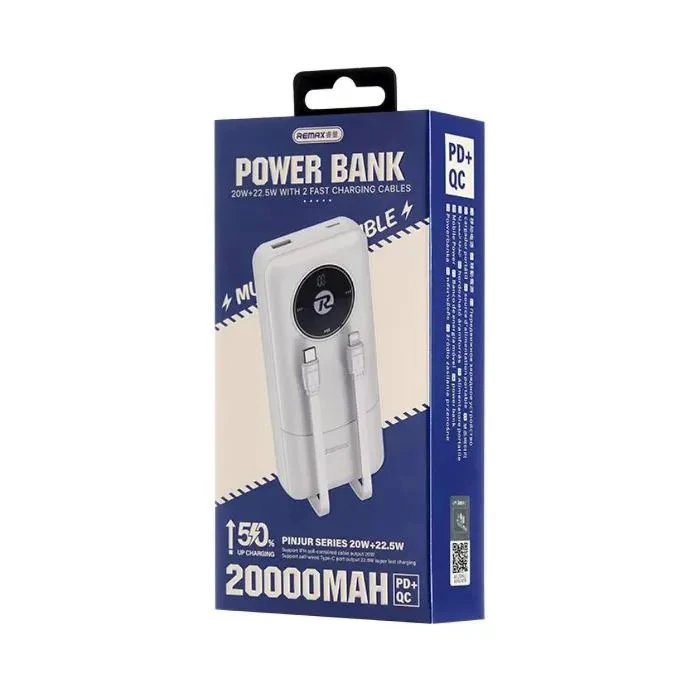 Remax 20000mAh, 22.5W, Black (RPP-38 / 45364 / White) (UA)