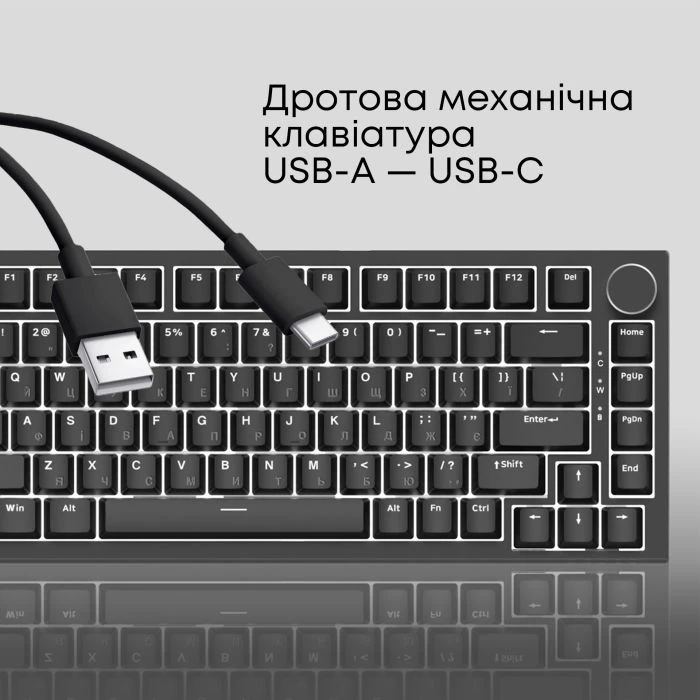 Ajazz AK820 Red Switch USB-C UA Black (AK820-R-B) (UA)