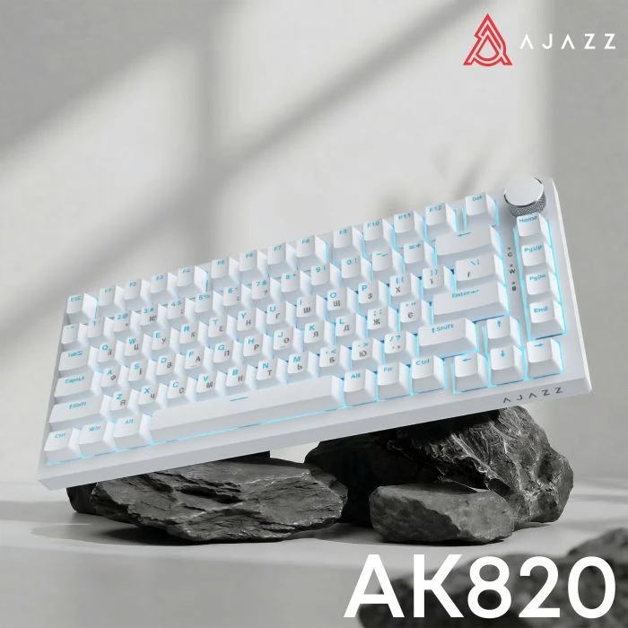 Ajazz AK820 Red Switch USB-C UA White (AK820-R-W) (UA)