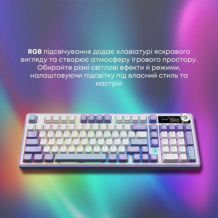 Ajazz Maillard V2 Maillard Switch Wireless/Bluetooth/USB UA Purple/White/Blue (AK980-V2-M-PWB) (UA)