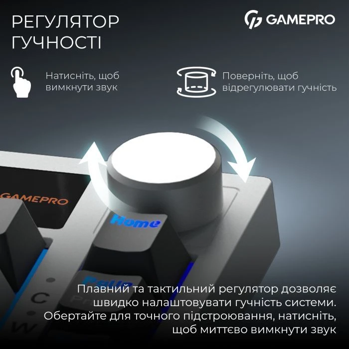 GamePro Asgard Valhalla Pro QLAB Sakura Switch RGB Bluetooth/Wireless/USB-C UA White (MK160-W-D-QS-PRO) (UA)