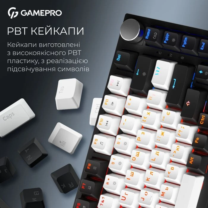 GamePro Asgard Valhalla QLAB Sakura Switch RGB Bluetooth/Wireless/USB-C UA Black (MK160-B-QS-PRO) (UA)