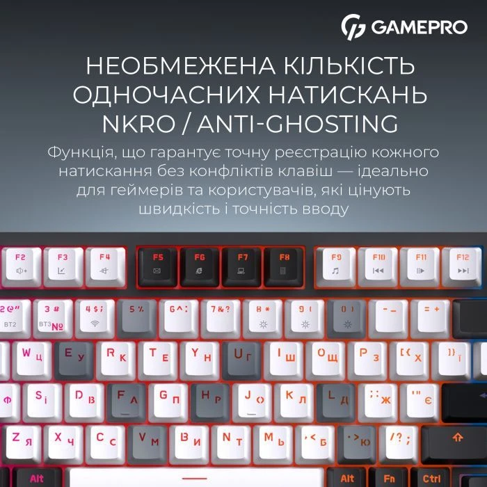 GamePro Asgard Valhalla QLAB Sakura Switch RGB Bluetooth/Wireless/USB-C UA Black (MK160-B-QS-PRO) (UA)