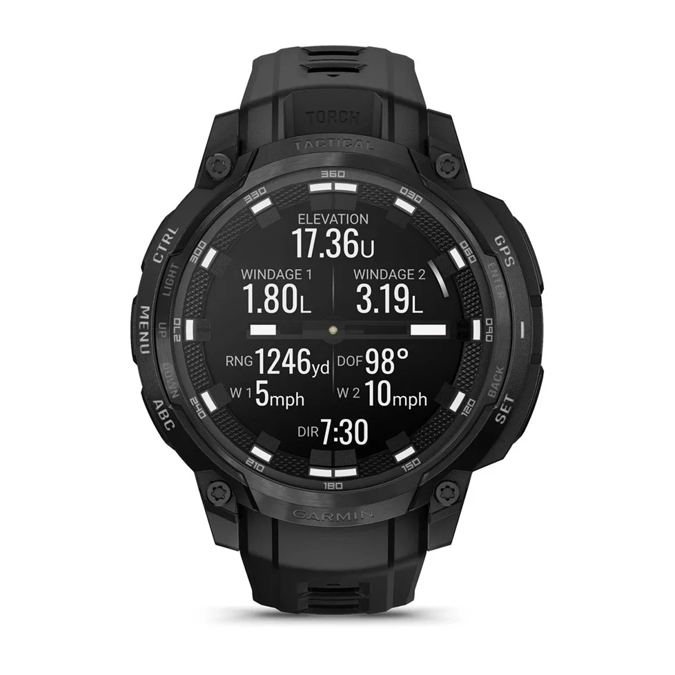 Смарт-годинники Garmin Instinct Crossover AMOLED Tactical Black with Black Silicone (010-03398-42) (UA)