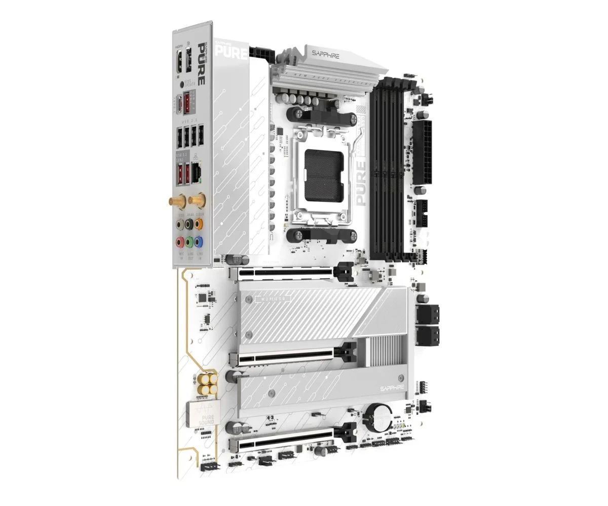 Sapphire PURE B850A WIFI7 (52123-11-40G) EU Конструкція блоку живлення: 12+2+1;