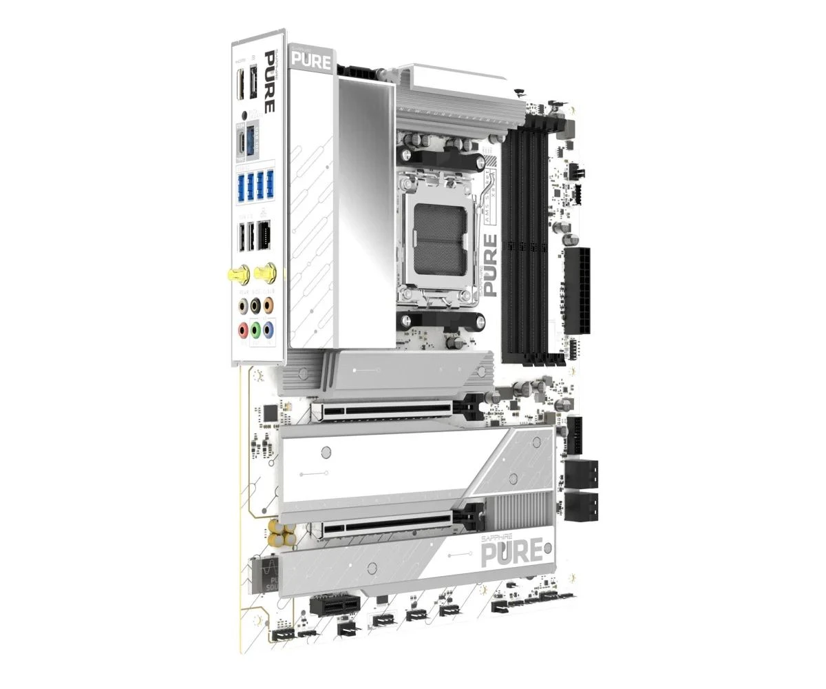 Sapphire PURE X870A WIFI7 (52122-02-40G) EU Конструкція блоку живлення: 16+2+1;