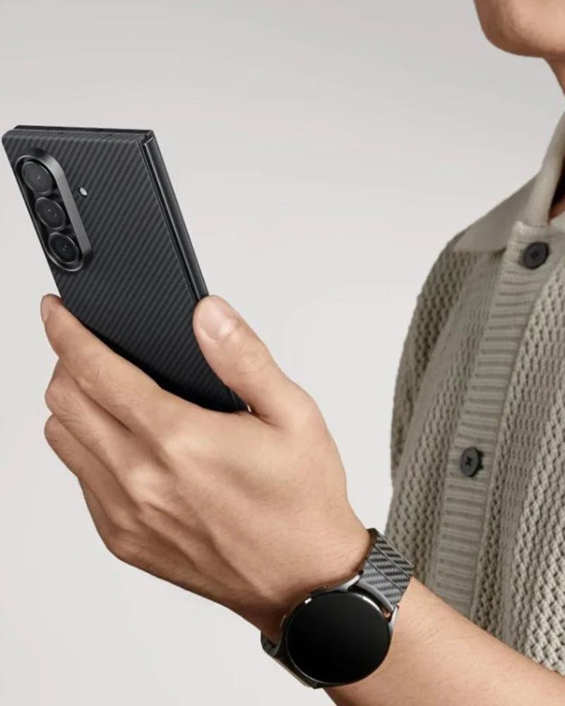 Чохол для смартфона Pitaka Ultra-Slim Case для Samsung Galaxy Z Fold 7 600D Чорний/Сірий [Twill] (FBFOLD7) Бренд: Pitaka; Сумісність: Samsung Galaxy