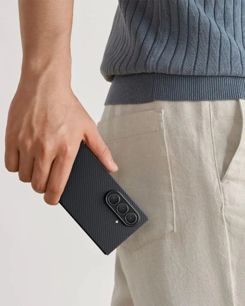 Чохол для смартфона Pitaka Ultra-Slim Case для Samsung Galaxy Z Fold 7 600D Чорний/Сірий [Twill] (FBFOLD7) Бренд: Pitaka; Сумісність: Samsung Galaxy