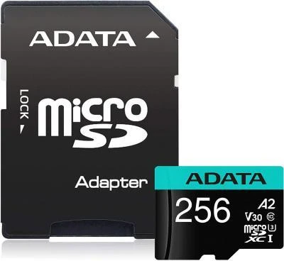 ADATA 256 GB microSDXC UHS-I U3 Premier Pro + SD-adapter (AUSDX256GUI3V30SA2-RA1) (UA)