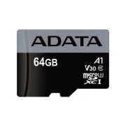 ADATA 64 GB microSDXC UHS-I U3 Premier Pro + SD-adapter (AUSDX64GUI3V30SA2-RA1) (UA)
