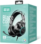 Навушники з мікрофоном ColorWay BlazeCore RGB Black (CW-HPG03BK) (UA)