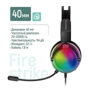 Навушники з мікрофоном ColorWay FireStrike RGB Black (CW-HPG04BK) (UA)